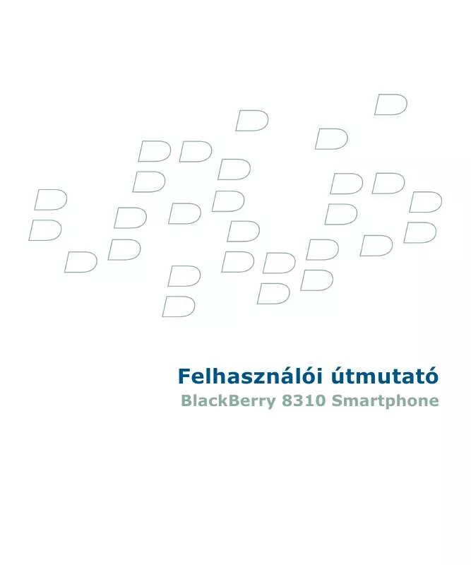 Mode d'emploi BLACKBERRY 8310 SMARTPHONE