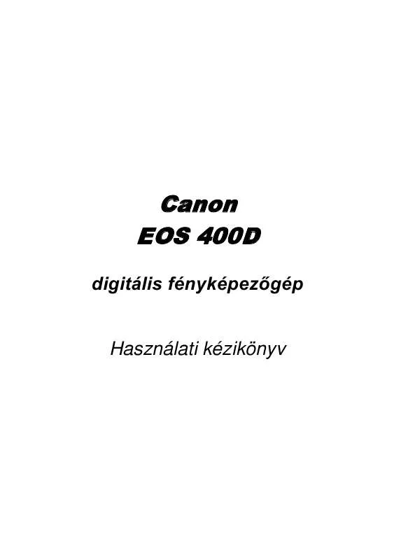 Mode d'emploi CANON EOS 400D