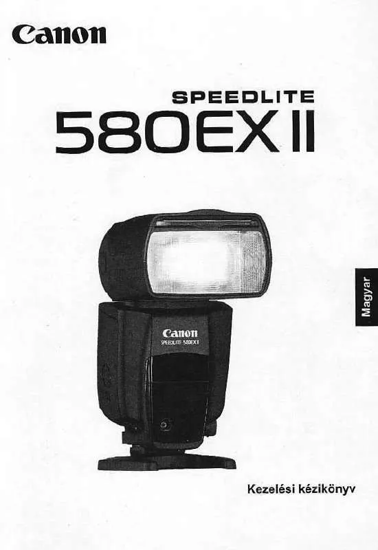 Mode d'emploi CANON SPEEDLITE 580EX II.
