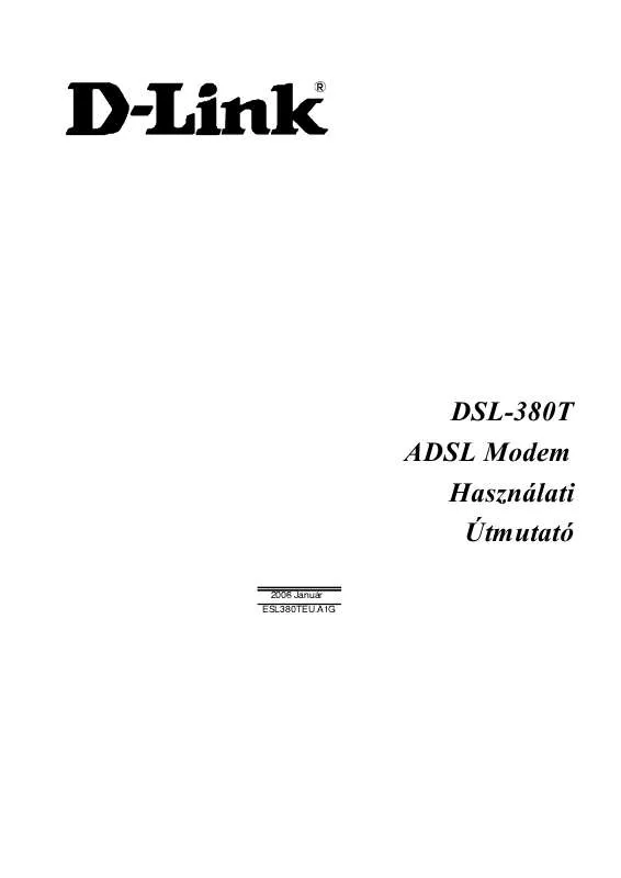 Mode d'emploi D-LINK DSL-380T