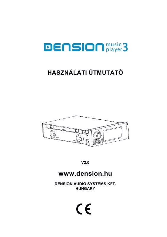 Mode d'emploi DENSION AUDIO SYSTEMS MUSIC PLAYER 3 VERSION 2.0