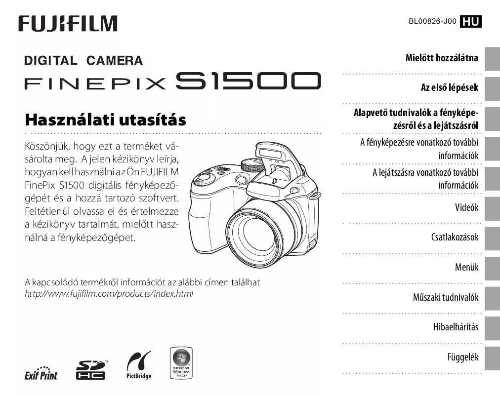 Mode d'emploi FUJIFILM FINEPIX S1500