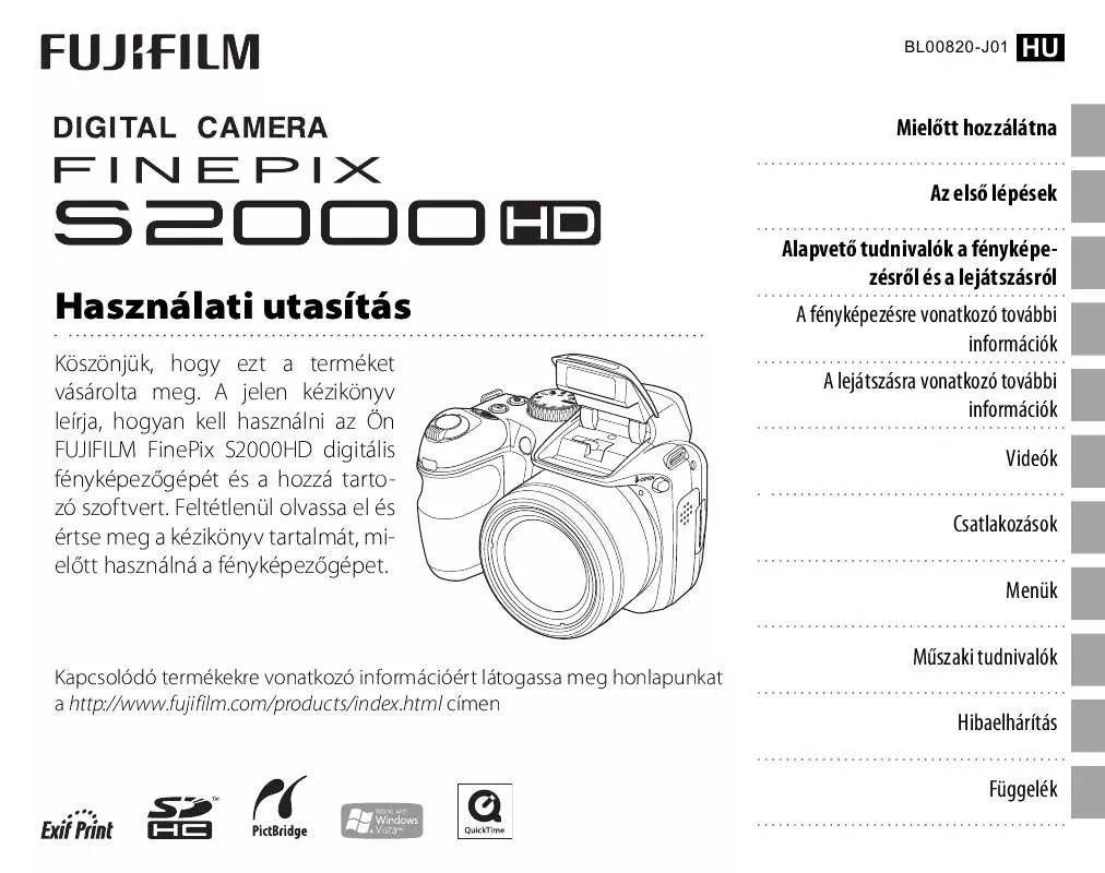Mode d'emploi FUJIFILM FINEPIX S2000 HD