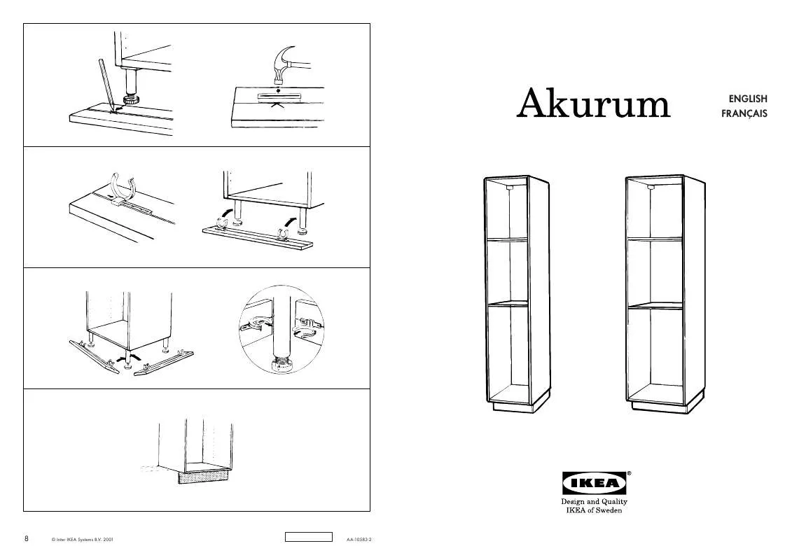 Mode d'emploi IKEA FAKTUM/AKURUM ÁLLÓSZEKRÉNY