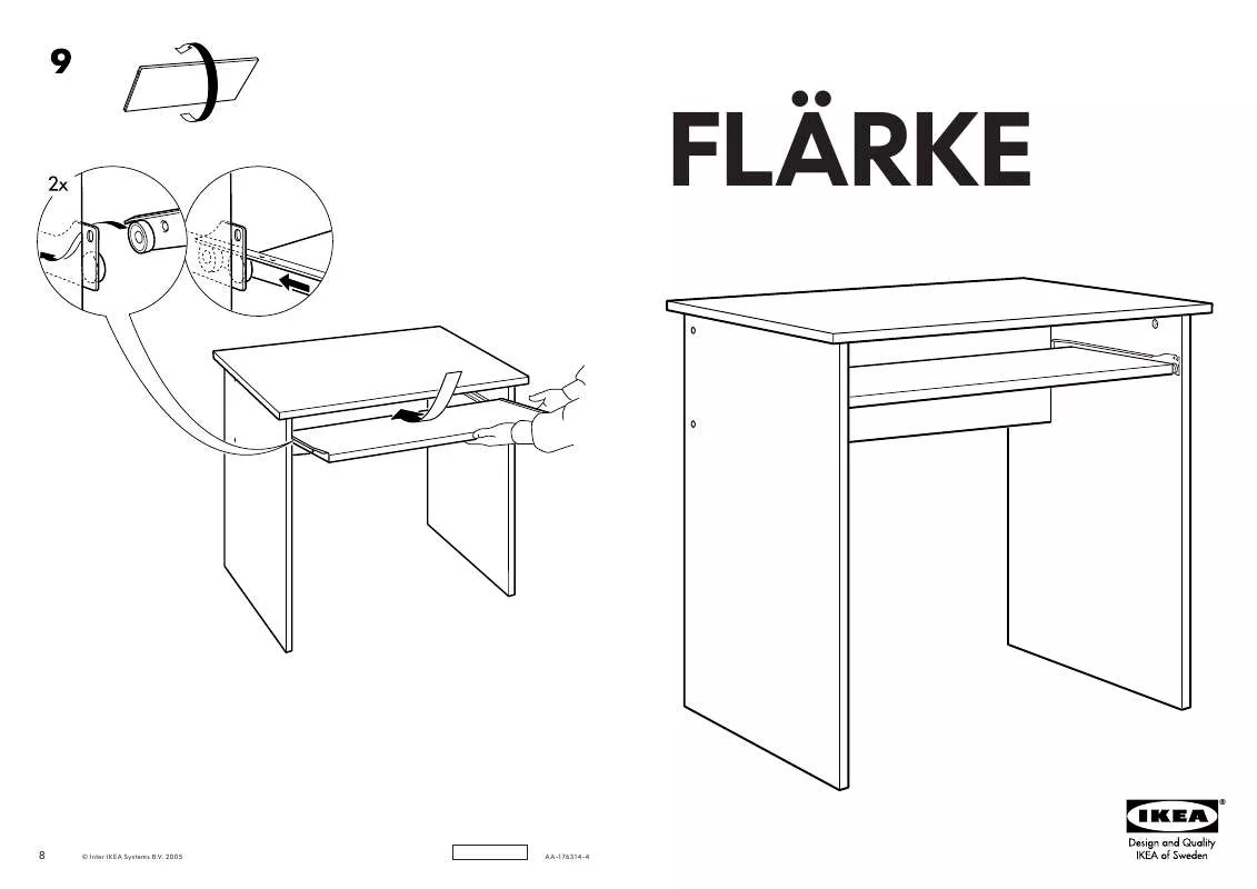 Mode d'emploi IKEA FLÄRKE SZÁMÍTÓGÉPASZTAL
