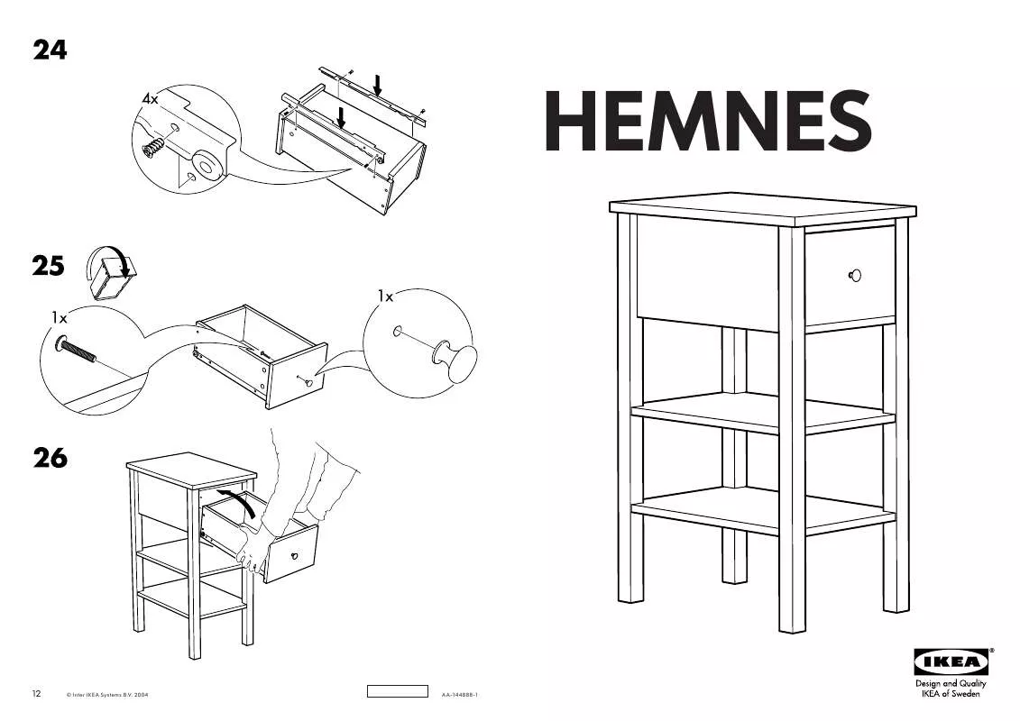 Mode d'emploi IKEA HEMNES ÉJJELISZEKRÉNY