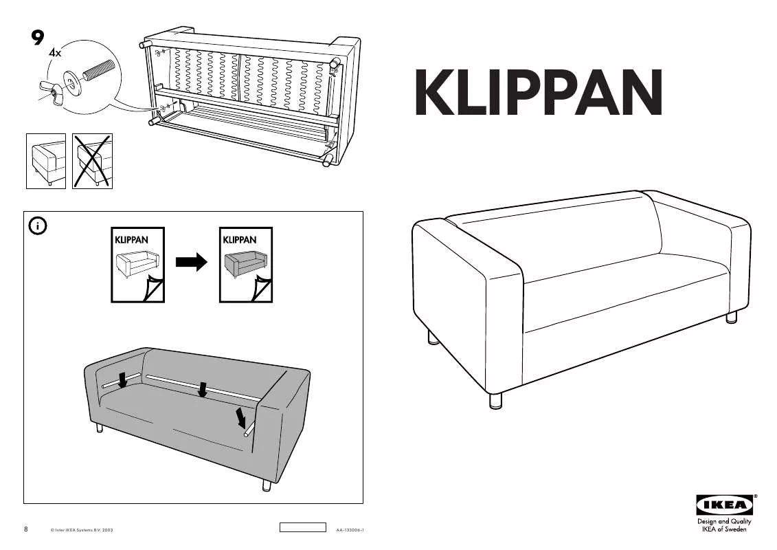 Mode d'emploi IKEA KLIPPAN KANAPÉ