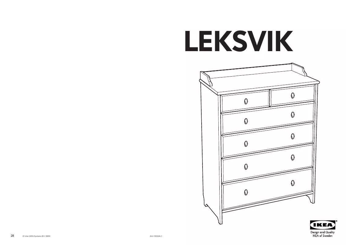 Mode d'emploi IKEA LEKSVIK 6 AJTÓS SZEKRÉNY