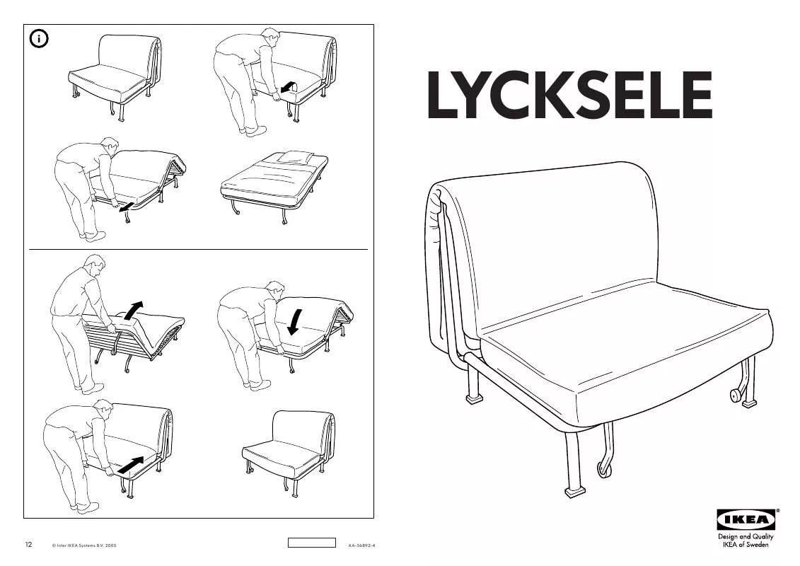 Mode d'emploi IKEA LYCKSELE FOTELÁGY KERET