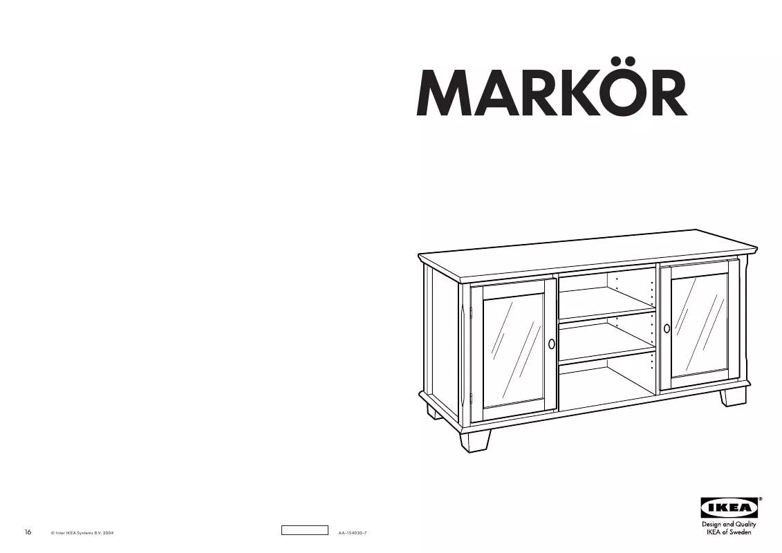 Mode d'emploi IKEA MARKÖR TV TARTÓ ELEM