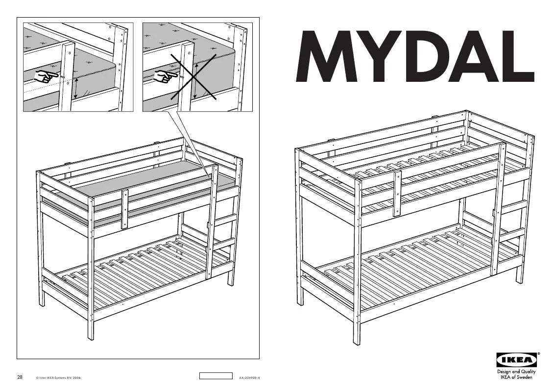 Mode d'emploi IKEA MYDAL EMLETES ÁGY