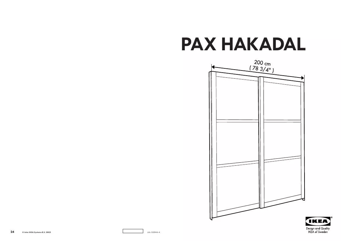 Mode d'emploi IKEA PAX HAKADAL TOLÓAJTÓ PÁR