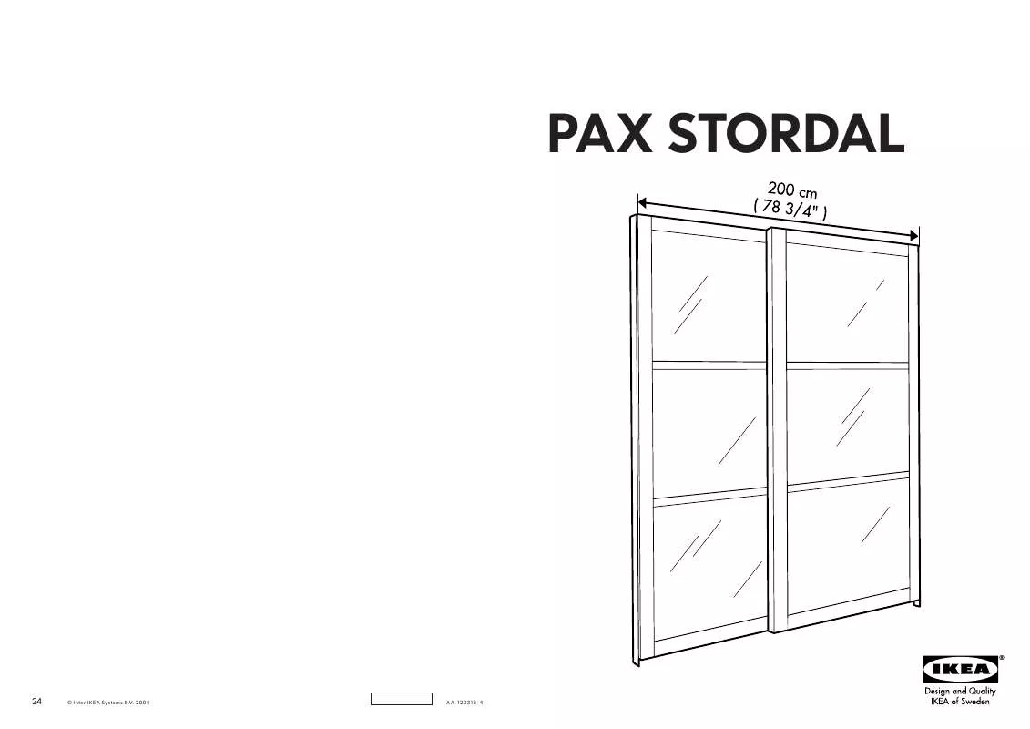 Mode d'emploi IKEA PAX STORDAL TOLÓAJTÓ PÁR