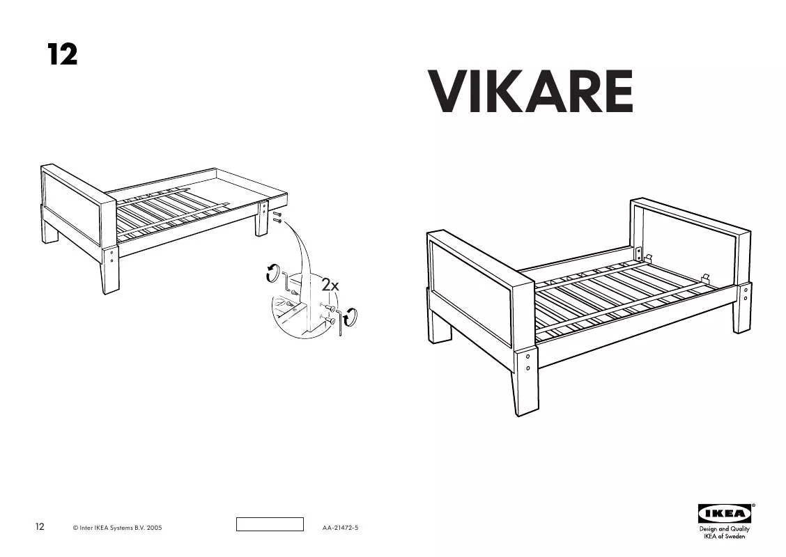 Mode d'emploi IKEA VIKARE NAGYOBBÍTHATÓ ÁGYKERET