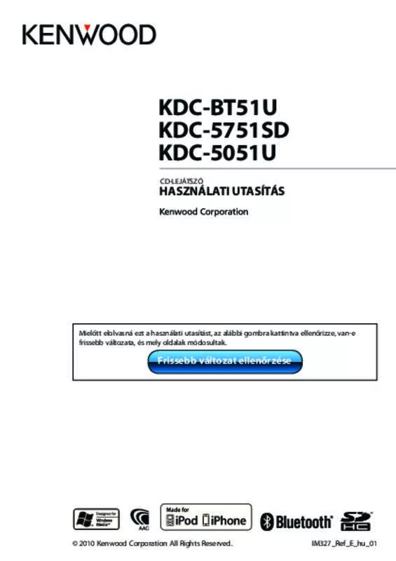 Mode d'emploi KENWOOD KDC-5051U