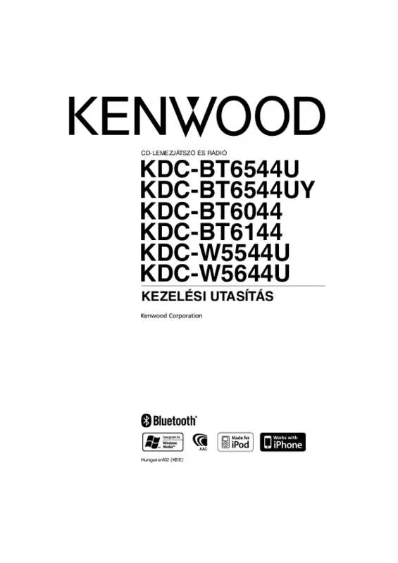 Mode d'emploi KENWOOD KDC-BT6144