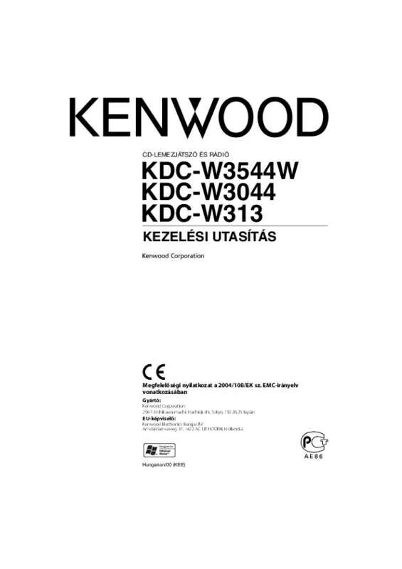 Mode d'emploi KENWOOD KDC-W3044