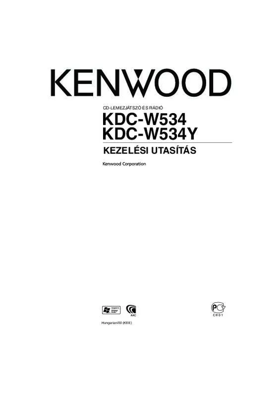Mode d'emploi KENWOOD KDC-W534