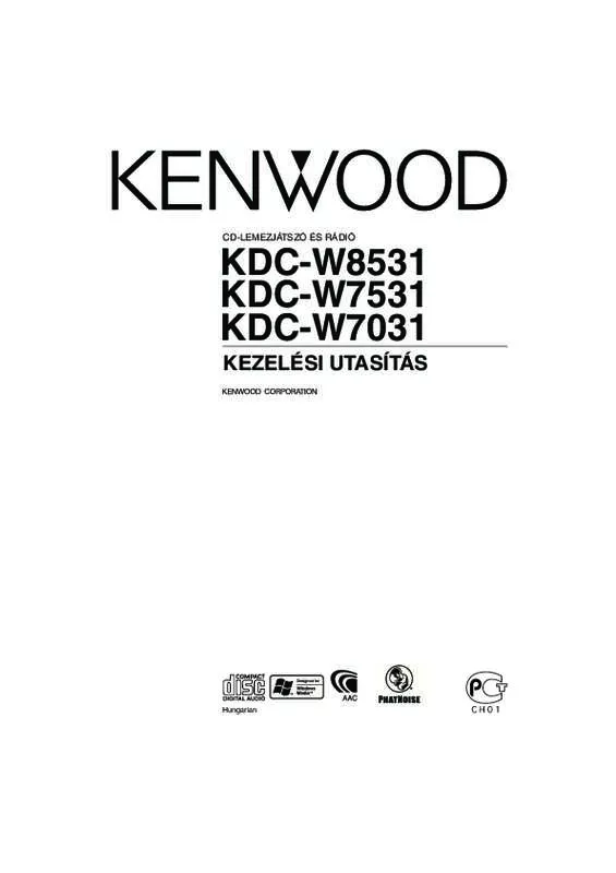 Mode d'emploi KENWOOD KDC-W7031