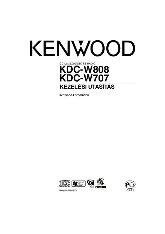 Mode d'emploi KENWOOD KDC-W808