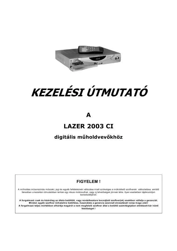 Mode d'emploi LAZER 2003 CI