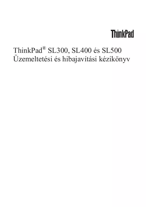 Mode d'emploi LENOVO THINKPAD SL400