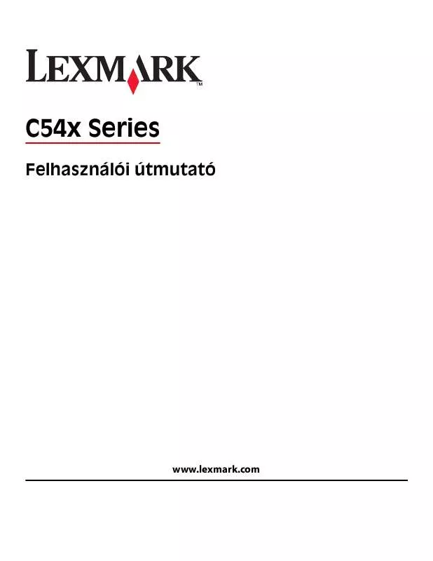 Mode d'emploi LEXMARK C540