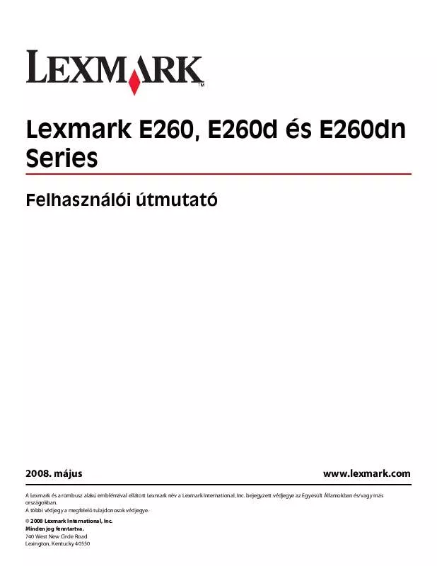Mode d'emploi LEXMARK E260DN