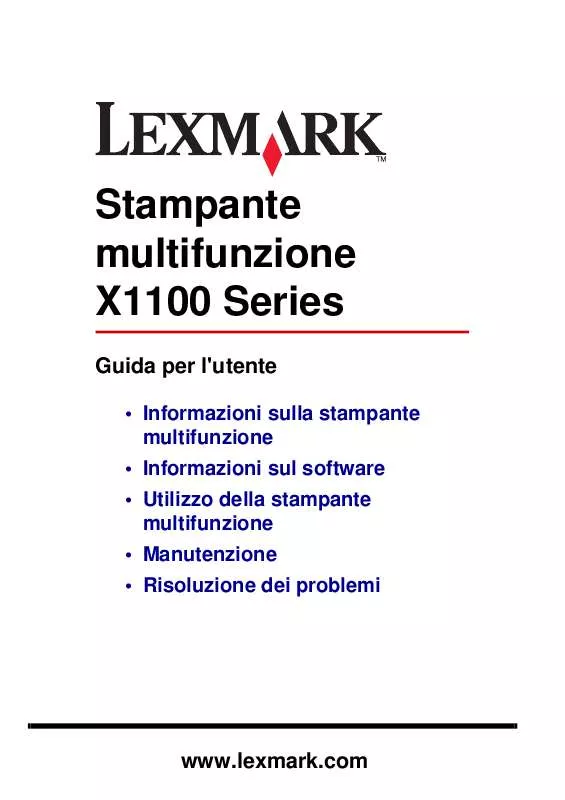 Mode d'emploi LEXMARK X1170