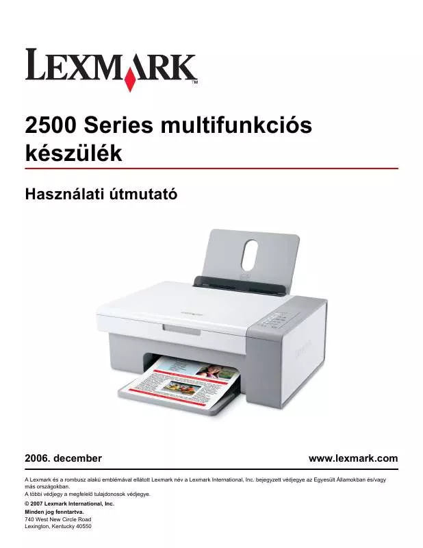 Mode d'emploi LEXMARK X2500