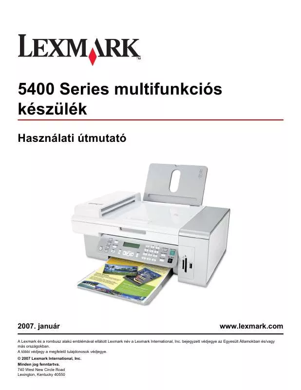 Mode d'emploi LEXMARK X5470