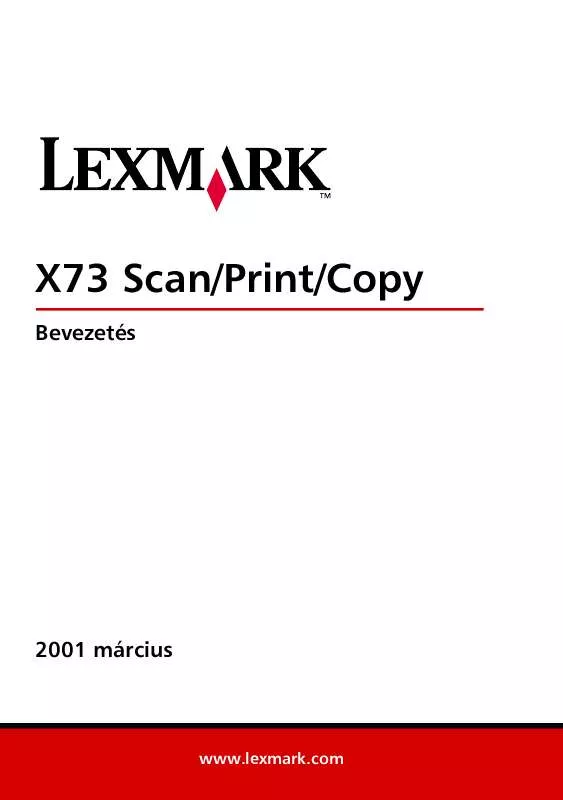 Mode d'emploi LEXMARK X73