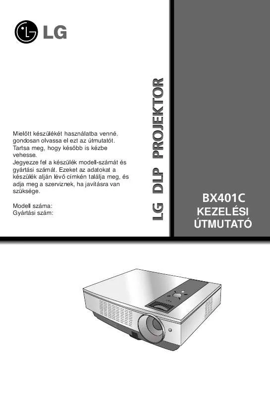 Mode d'emploi LG BX401C