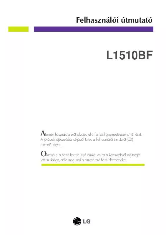 Mode d'emploi LG L1510BF