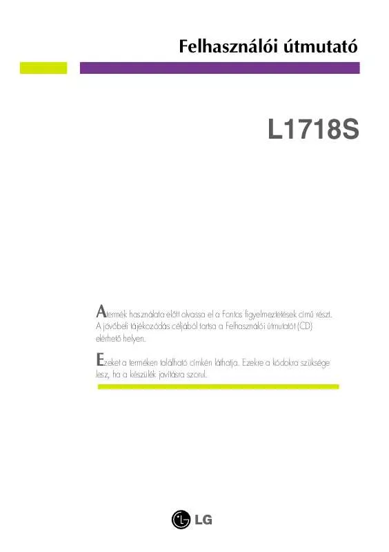 Mode d'emploi LG L1718S