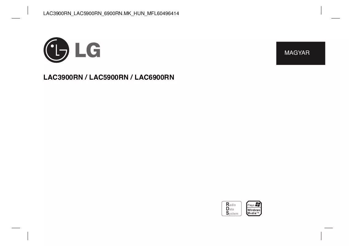 Mode d'emploi LG LAC-3900RN