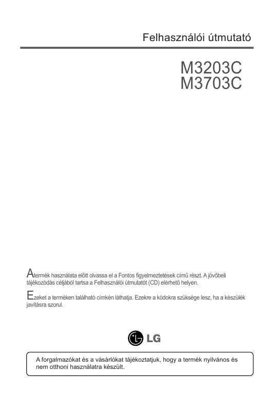 Mode d'emploi LG M3703C