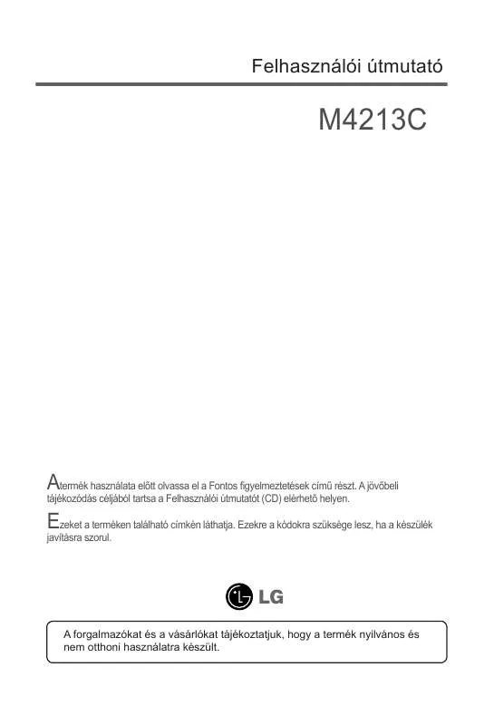Mode d'emploi LG M4213C