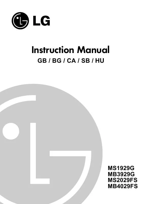 Mode d'emploi LG MB-3929-G