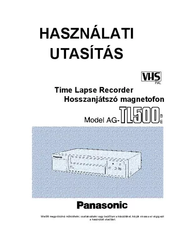 Mode d'emploi PANASONIC AG-TL500B