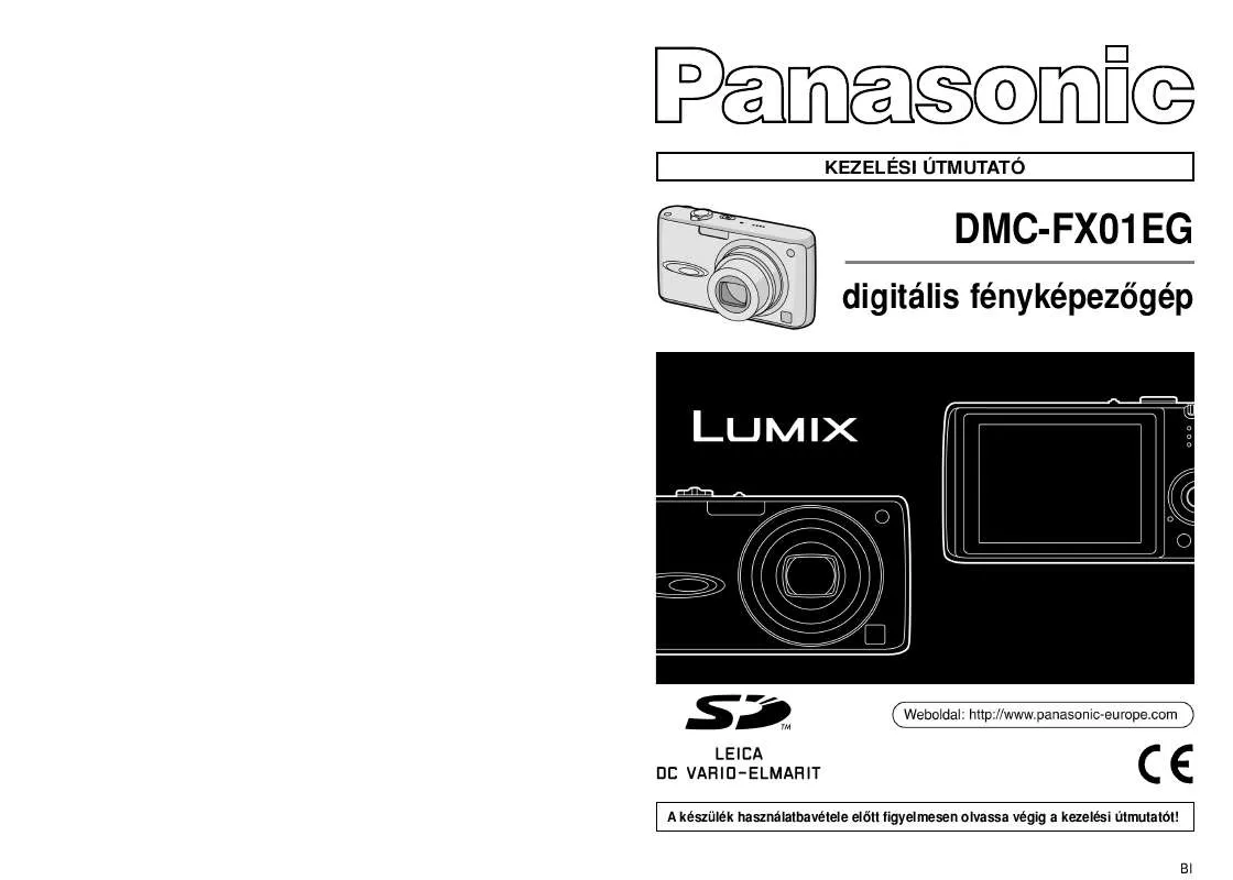 Mode d'emploi PANASONIC DMC-FX01