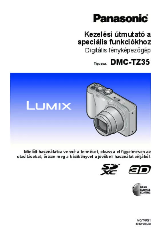 Mode d'emploi PANASONIC LUMIX DMC-TZ35EF