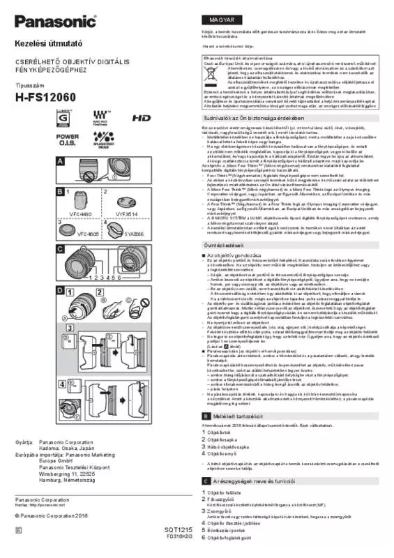 Mode d'emploi PANASONIC H-FS12060