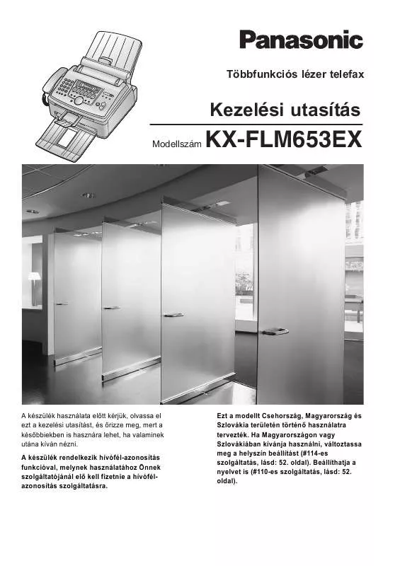 Mode d'emploi PANASONIC KX-FLM653EX