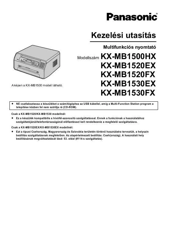 Mode d'emploi PANASONIC KX-MB1520FX