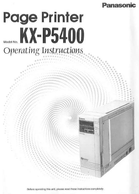 Mode d'emploi PANASONIC KXP5400