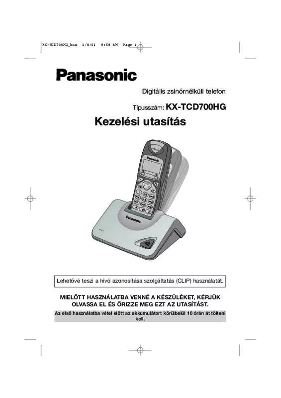 Mode d'emploi PANASONIC KX-TCD700HGB
