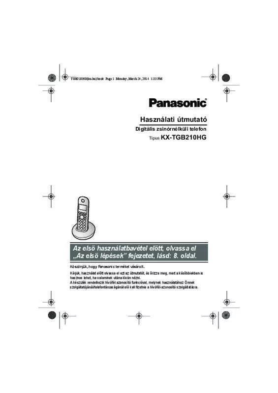 Mode d'emploi PANASONIC KX-TGB210HG
