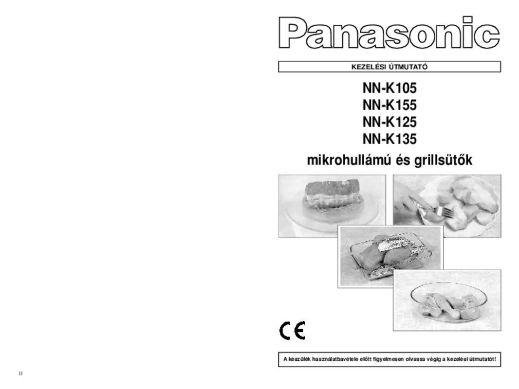 Mode d'emploi PANASONIC NN-K105WBEPG
