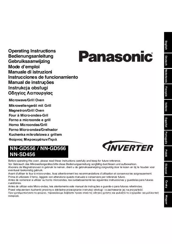 Mode d'emploi PANASONIC NN-SD456